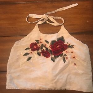 White Crow Halter Top